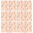 thumbnail image 1 of Dainty Pink Floral 6-Piece 12x18in Durable Place Mats, Heat-Proof and Non-Slip, 1 of 8