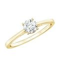 thumbnail image 1 of Rosec Jewels Dainty Promise Ring with Solitaire Moissanite for Women (D Color VS1 Clarity), 10K Yellow Gold, US 8.50, 1 of 8