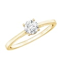 thumbnail image 1 of Rosec Jewels Dainty Promise Ring with Solitaire Moissanite for Women (D Color VS1 Clarity), 14K Yellow Gold, US 3.50, 1 of 8