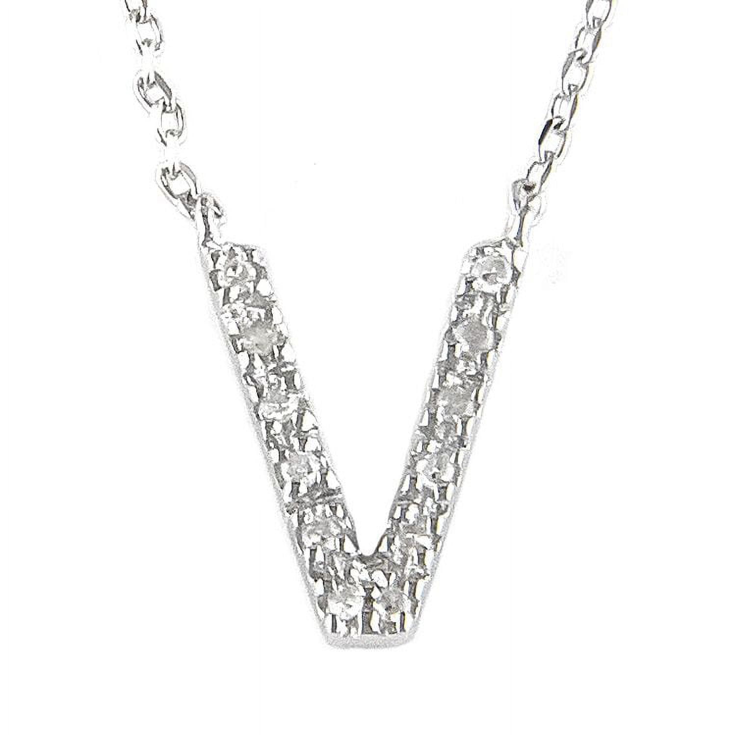 Diamond initial v on sale necklace