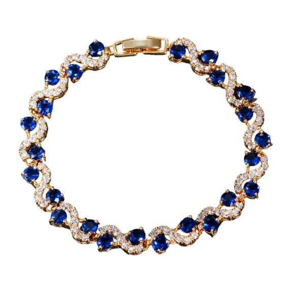 Dainty SimulatedD1am0ndsTennis Bracelet For Women Crossover Chain Accessories