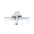 thumbnail image 1 of Dainty Single Mushroom Shape Designer Oxidized Ring Band 925 Sterling Silver Size 6, 1 of 5