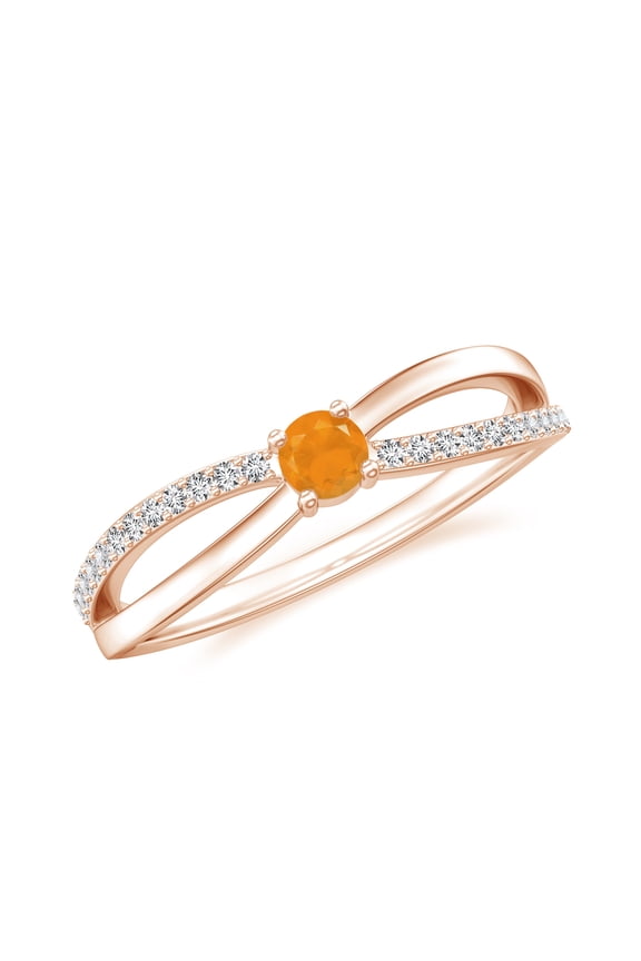 Dainty Solitaire Engagement Ring with Side Stone 925 Sterling Silver/ Rose Gold Plated Opal Infinity Knot Wedding Anniversary Promise Ring Jewelry Gift for Her Size 5