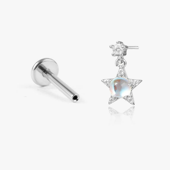 Dainty Star Push Pin Flat Back Earrings
