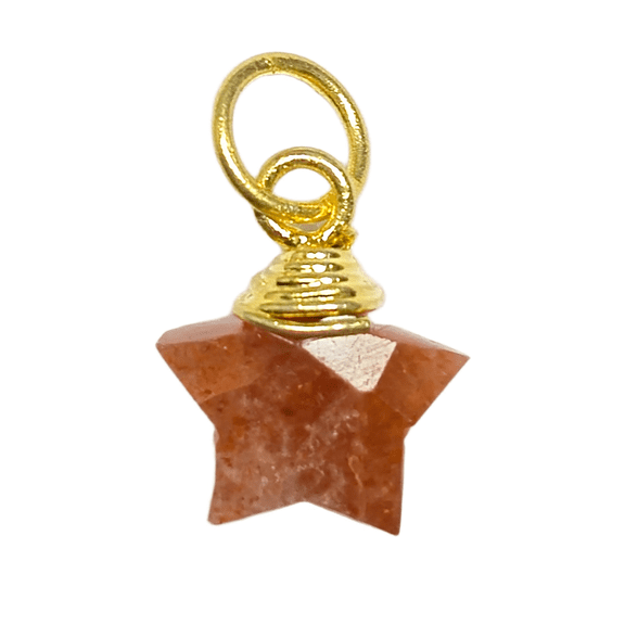Dainty Sunstone Star Pendant, Healing Crystal Jewelry, Solar Energy Gemstone Pendant, Gift For Her