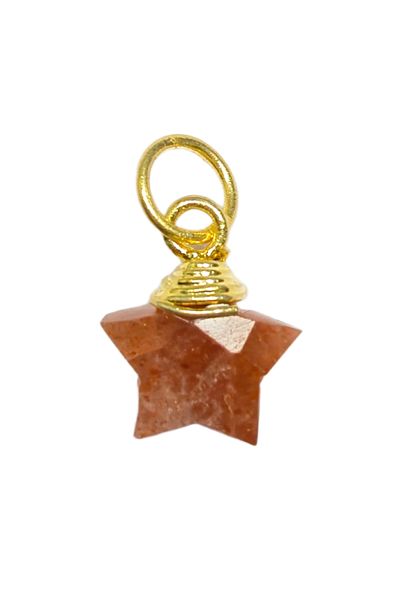 Dainty Sunstone Star Pendant, Healing Crystal Jewelry, Solar Energy Gemstone Pendant, Gift For Her