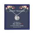 thumbnail image 1 of Dainty Teacher Apple Necklace for Teacher Christmas Appreciation Gifts Apple Pendant Necklace for Women Teachers, 1 of 6
