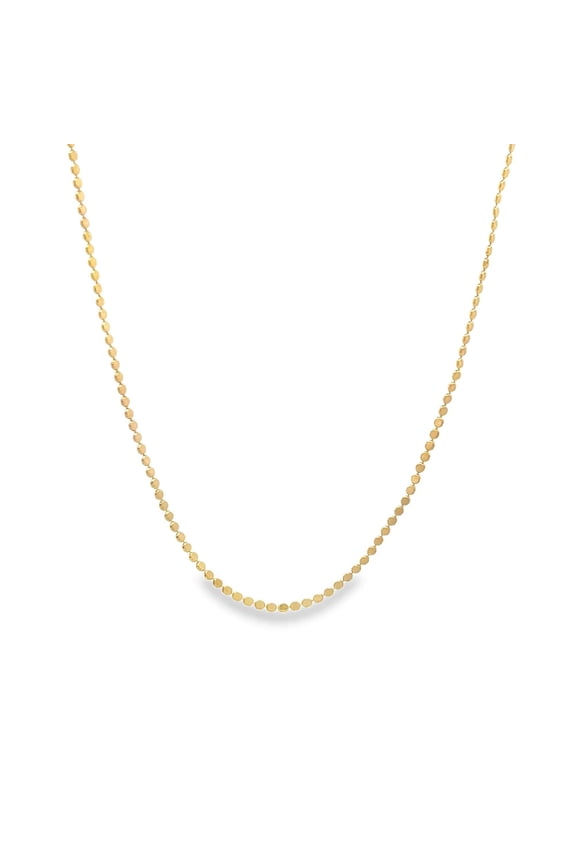 Dainty Thin Flat Disc Bead Chain (F93A)