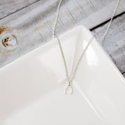 Dainty Wishbone Charm Silver Womens Necklace with Pendent by Lifebeats