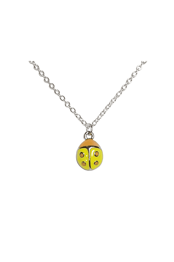 Dainty Yellow Ladybug Necklace