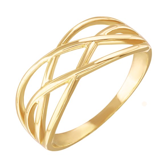 Dainty and Elegant Gold Celtic Knot Thin Band Women's Ring 10K , Size 12