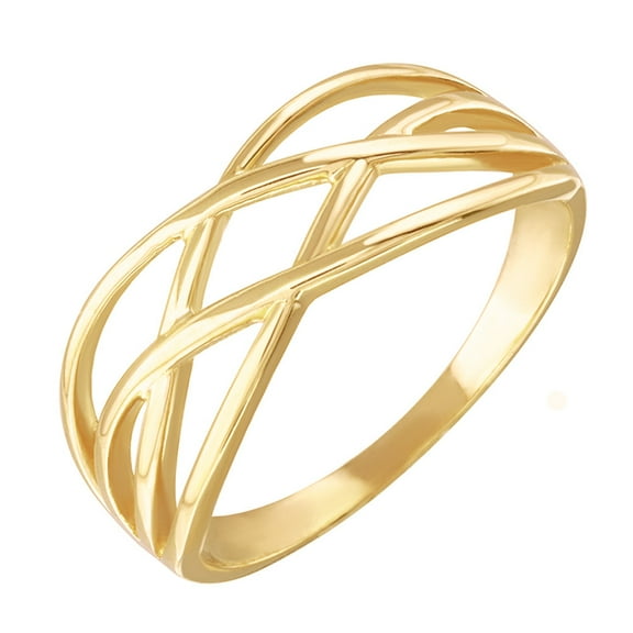 Dainty and Elegant Gold  Celtic Knot Thin Band Women's Rings 14K , Size 9