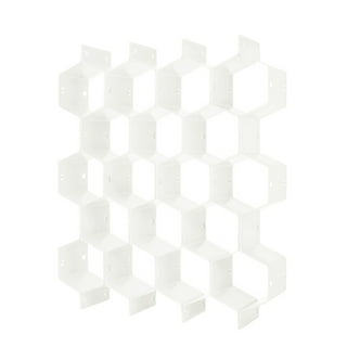 JIAKAI Honeycomb Drawer Organizer，Partition Bee Style 8 pieces, White