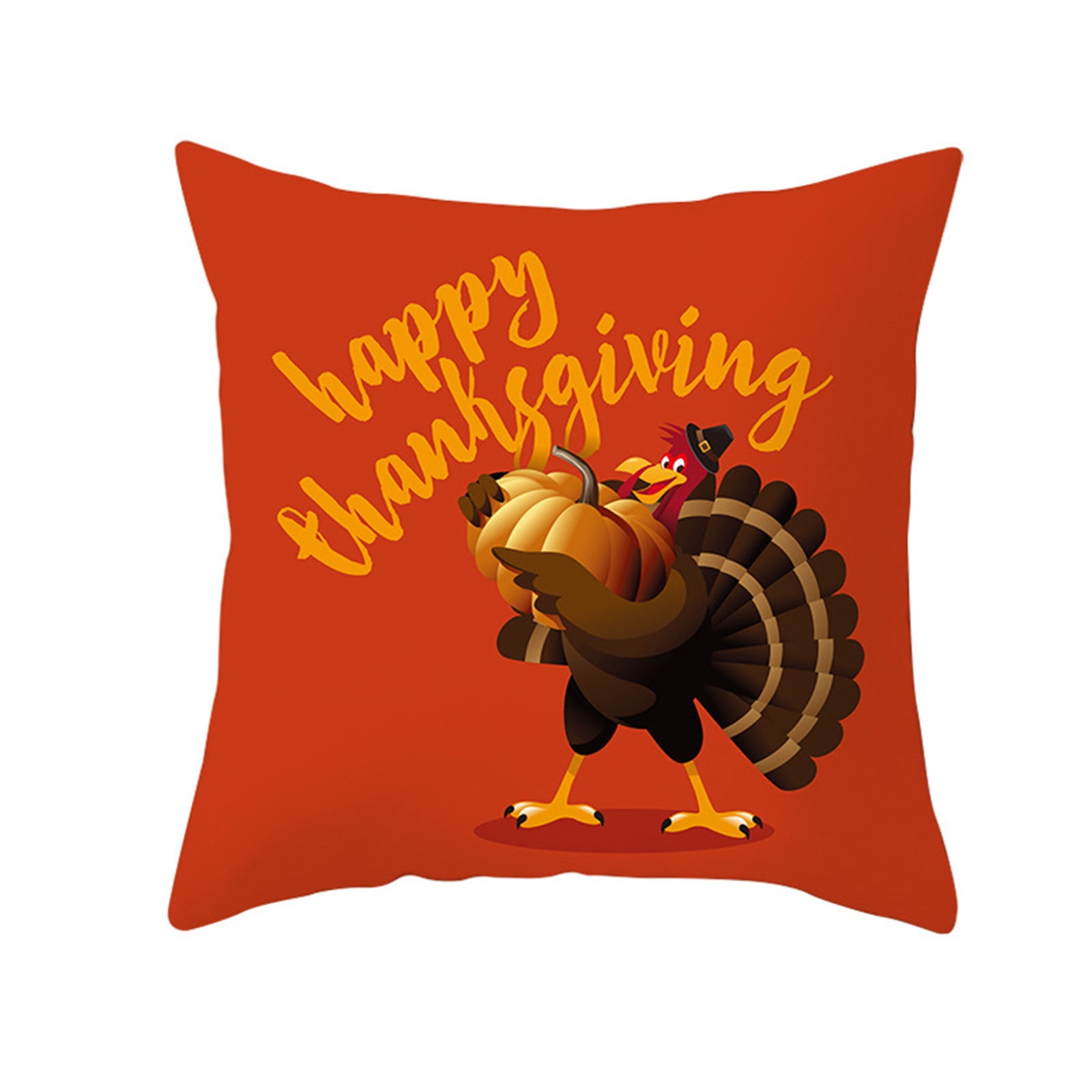 Dainzusyful Fall Decor Pillow Covers Thanksgiving Turkey Pattern Peach