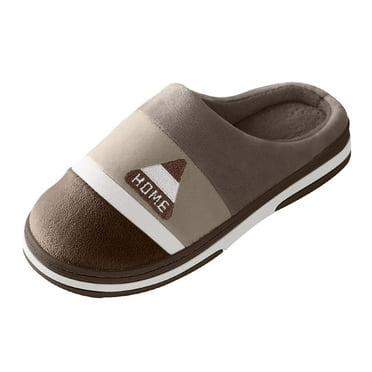 Dainzusyful Slippers Platform Slippers Slippers For Men Winter Warm Memory Foam House Slippers Soft Slippers Coffee
