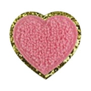 Dainzusyful Stickers Wall Decor Love Embroidered Patch Gold Glitter Edge Mix Color Hearts Badge Decorate Repair Patch For Hats Jackets Shirts Vests Shoes Jeans Home Decor