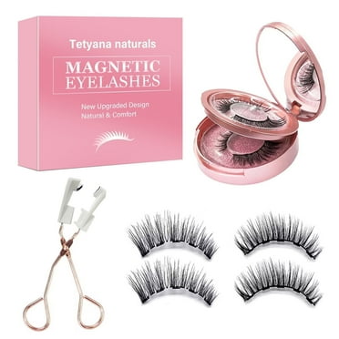 Daioloes Magnetic Eyelashes Kit, Black Lashes with Applicator, Natural Looking Reusable Fake Eyelash