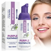 Daioloes Purple Toothpaste for Teeth Whitening, Mint Teeth Whitening Toothpaste for a Dazzling Smile