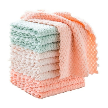 Daiosportswear 10pcs Bamboos Fiber Dishwashing Cloth Multifunctional Double-layer Cloth Household Cleaning Water Absorbing Thickened Kitchen Cleaning Cloth