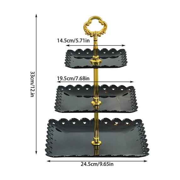 Daiosportswear 1Pcs Dessert Table Display Set, Cupcake Stand, 3-Tier Cup Fruit Tower Stands Cake Holder, Treat Food Platters Serving Trays for Tea Party,, Bridal, Wedding, Birthday