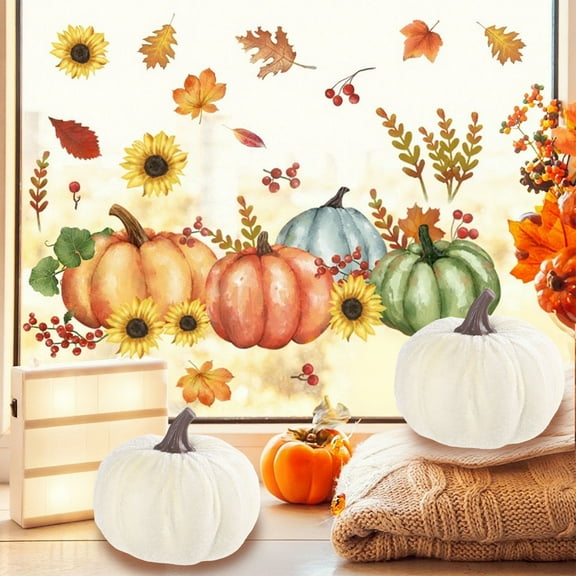 Daiosportswear 3.2x2.8x2.8in Fabric Golden Velvet Pumpkin Ornament,Halloween Thanksgiving Decoration Prop,Soft Delicate Texture,Desktop/Windowsill/Fireplace Use,Fall themed Home Accessory