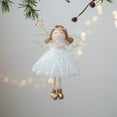 thumbnail image 1 of Daiosportswear 3.9x0.8x5.5in Christmas Angel Doll Decoration,1-Pack Metal/Plastic/Cloth Ornament,Golden/Silver,Tree Pendant,Festive,Durable,for Home/Party,Thanksgiving/Birthday/Christmas Gift, 1 of 6