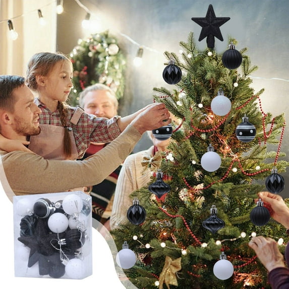 Daiosportswear 31-Pack 2in Christmas Ball Ornaments,Christmas Tree Decorations,Plastic Shatterproof Multiple Styles Easy Hang,for Home/office/School/Christmas/Wedding/Anniversary/Party Decor