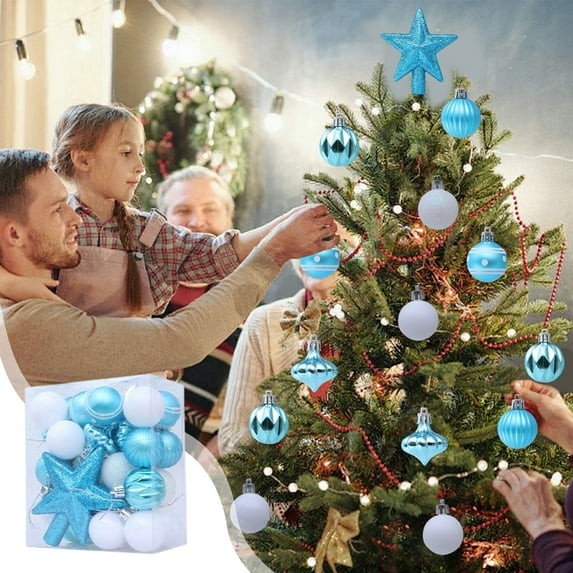 Daiosportswear 31-Pack 2in Christmas Ball Ornaments,Christmas Tree Decorations,Plastic Shatterproof Multiple Styles Easy Hang,for Home/office/School/Christmas/Wedding/Anniversary/Party Decor