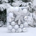 thumbnail image 1 of Daiosportswear 36pcs 1.6x1.2in & 4.5x3.7in Plastic Christmas Color Balls,Shatterproof with String Multiple Finishes,Gift Box Set for Christmas Tree Party Home Decor, 1 of 7