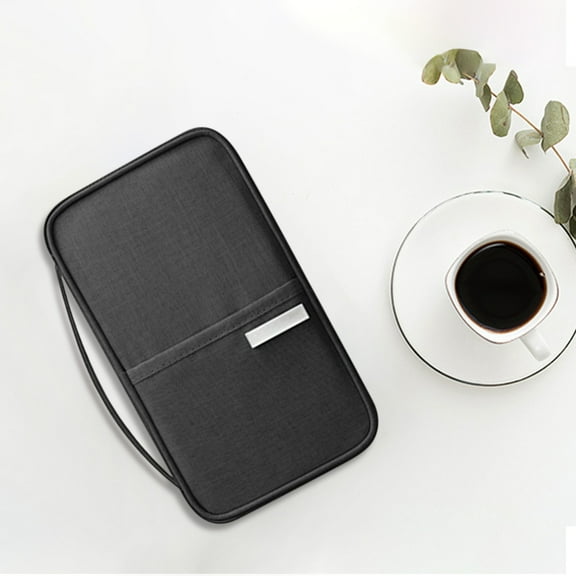 Daiosportswear 8.5x4.9x0.8in Multi-Functional Travel Passport Bag,Cloth Card Document Pouch,1-Pack,Double Open,Large Capacity,Cosmetic/Toiletry Use