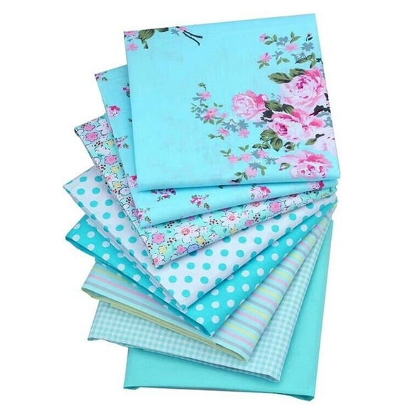 Daiosportswear 8Pcs Cotton Fabric Assorted Pre-Cut Fat Quarters Bundle Diy Decor 50X50Cm