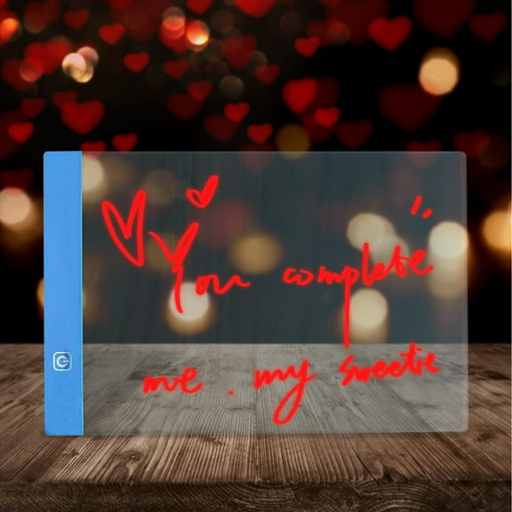 Daiosportswear Acrylic DIY Luminescent Message Board, Night Light Art Panel for Kids & Adults, 100ml/3.4in x Portable, Versatile Home Decor, Glow in Dark