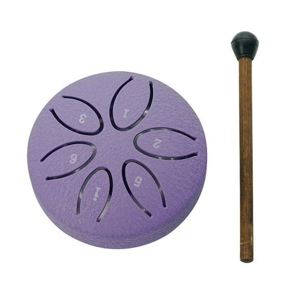 Daiosportswear Alloy Steel Tongue Drum 6 Notes 3 Inches Chakra Tank Drum Steel Percussion (6Notes 3Inches)