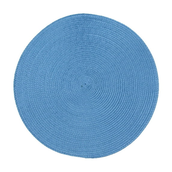 Daiosportswear Braided Round Placemats , Woven Washable Non-Slip Table Mats for Kitchen Dining, 15 inch, Heat Resistant - Natural Fabric indoor Outdoor Place Mats
