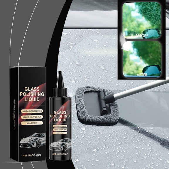 Daiosportswear Car Windshield Polish & Scratch Remover, 100ml Fast Drying Liquid Coating, Enhance Visibility, Eco-Friendly Ingredients, Glass Restoration Kit, Auto Glass Care Solution
