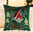 thumbnail image 1 of Daiosportswear Christmas Pillow Set,17.7x17.7in Flock Cushion,Green/Red,Snowflake/Tree Embroidered,Living Room Sofa Decor,Holiday Party,Plush,Soft,Breathable,Durable,Decorative Set, 1 of 6