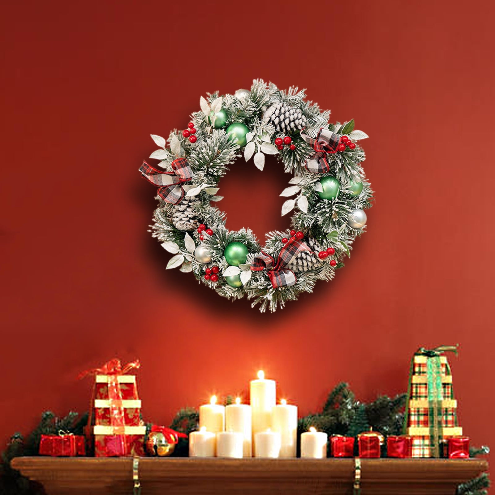 Daiosportswear Clearance Christmas Decoration Wreath Woven Rattan