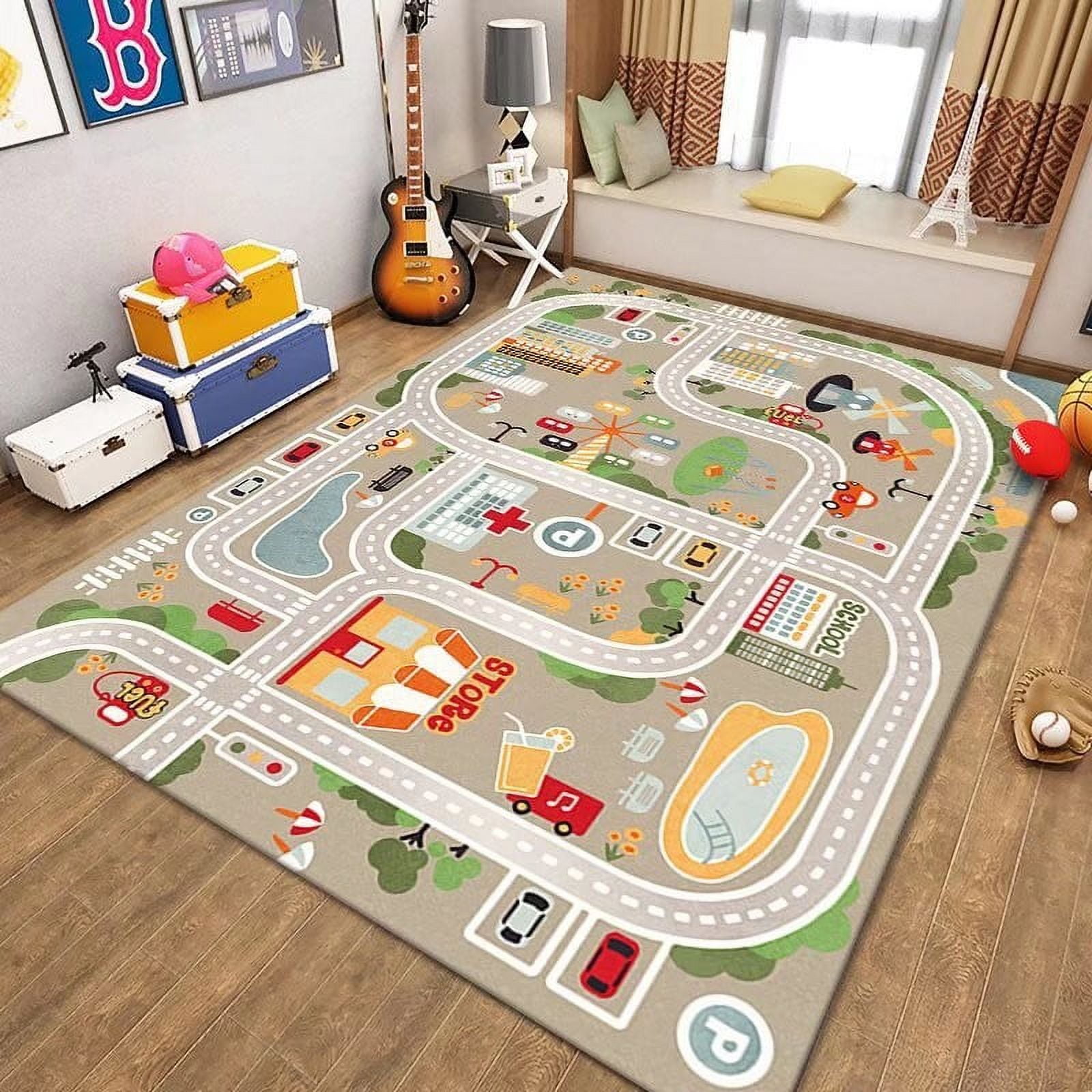 Daiosportswear Clearance Race Track Rugs for Boys Room NonSlip