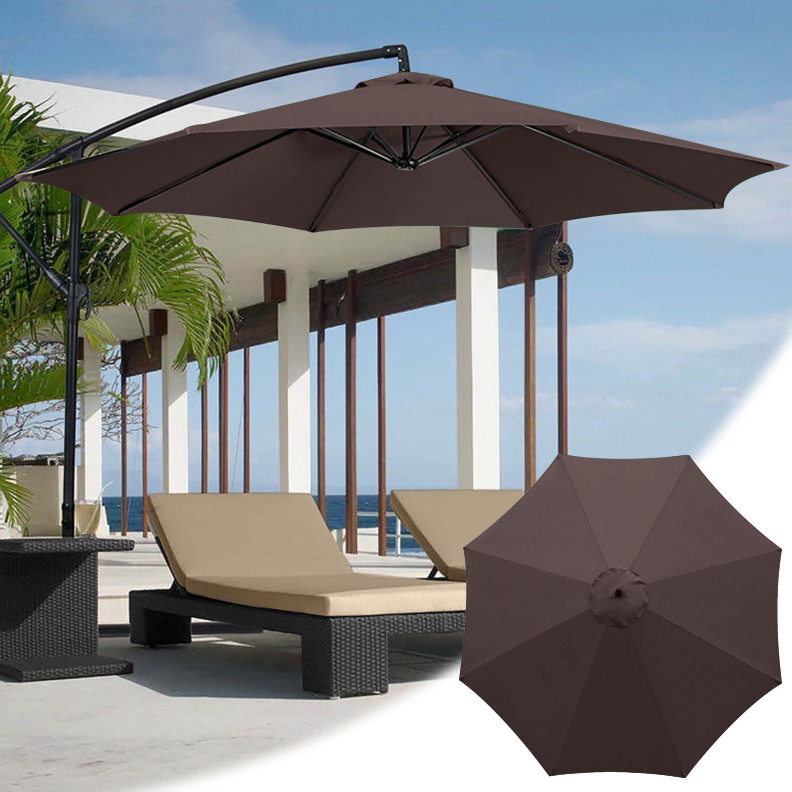 Daiosportswear "Umbrella Outdoor Patio Pool Umbrella - Polyester Sunshade for Sunscreen and Rainproof Protection Fabric"( Excluding Umbrella Bones)