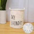 thumbnail image 1 of Daiosportswear Cotton Linen Laundry Basket with Handles, Extra Large Capacity, Drawstring Closure, 13.8x13.8x17.7in, Storage Solution for Bedroom, Closet, or Dorm, 1 of 7