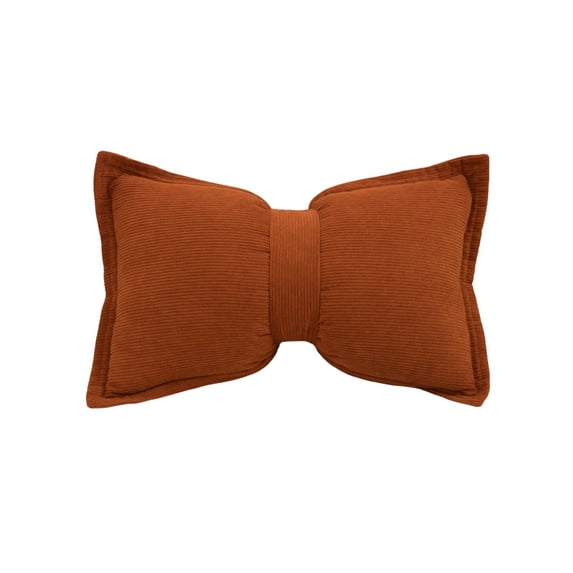 Daiosportswear Cotton and Linen Pillow Solid Color Sofa Pillow Cushion Two-purpose Bow Pillow Lumbar Pillow 19.6x11.8 inches Mother's Day Gift