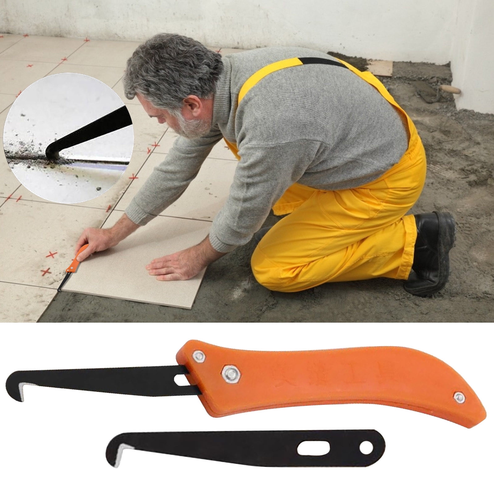 Daiosportswear Crack Hook Knife Tile Joint Grout Knife Joint Cleaning Tool Grooving Knife Joint ...