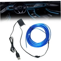 Daiosportswear Customizable 1m USB-Powered Blue LED Interior Car Lights, Flexible Neon Strip, Easy Install, No Noise, Ambient Lighting for Vehicles, DIY Decor