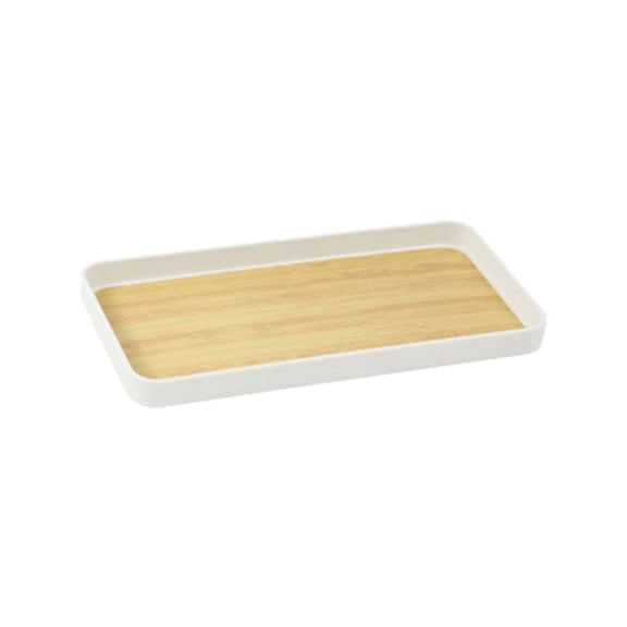 Daiosportswear Dessert Tea Tray Imitation Wood Grain Thickened Teacups Teapot Tea Tray Multi-purpose Tableware Tea Set Storage Tray