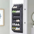 thumbnail image 1 of Daiosportswear Over the Door Shoe Organizer Bag, Multi-Tiered Storage Solution, 51.6x16.9in, Space Saving, Non-Woven Fabric, Hanging Storage Bag for Closet, Apartment Essentials, Boot Organizer, 1 of 6