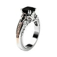 thumbnail image 1 of Daiosportswear Engagement Ring for Women Radiant Cut Cubic Zirconia Wedding Band CZ Promise Anniversary Ring, 1 of 5
