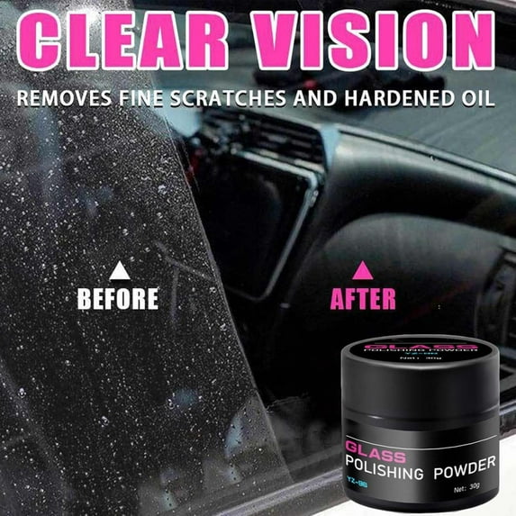 Daiosportswear High Performance Glass Scratch Remover Powder, Auto Windshield Cleaner & Polish, 30g, Oil Film Removal, Stain-Resistant, Car Care Accessory