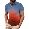 thumbnail image 1 of Daiosportswear Men'S Golf Polo Shirts Short Sleeve Striped Business Smart office Work Shirt Performance Collared Workout Top Navy-B XL(XL), 1 of 5