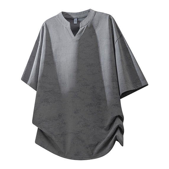 Daiosportswear Men'S V Neck Summer Raglan T-Shirt Short Sleeve Loose ...