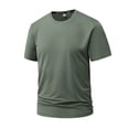 thumbnail image 1 of Daiosportswear Men's Short Sleeve T-Shirt Quick Dry Workout Athletic Running Swim Tops Tee Rash Guard Performance Shirts Army Green XXL(XXL), 1 of 4